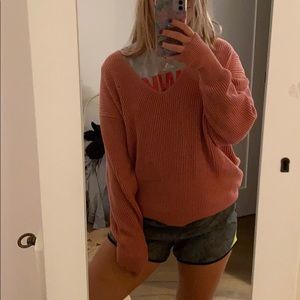 Salmon slouchy sweater
